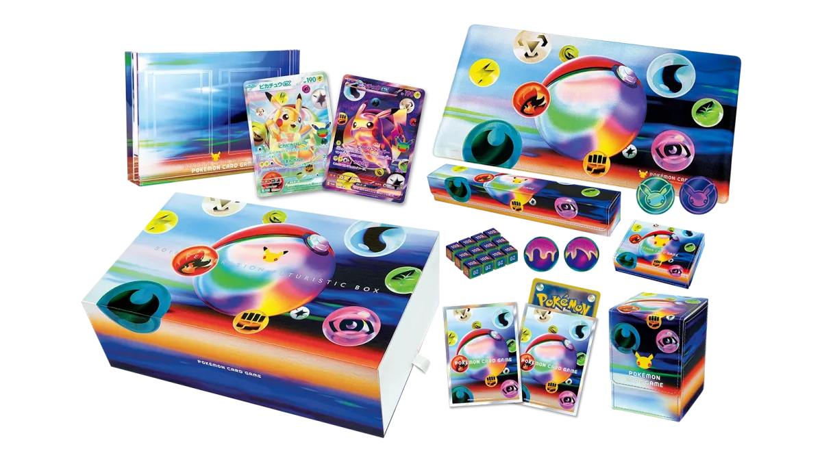 FUTURISTIC BOXのセット内容一式。金属製サプライ中心の近未来デザイン